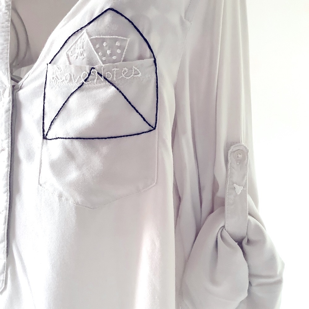 Hand embroidered top